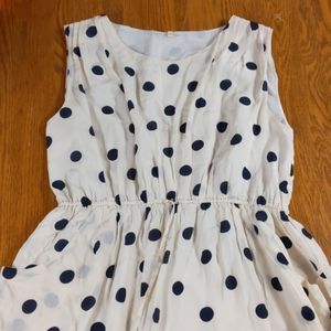 J. Crew polka dot sleeveless dress